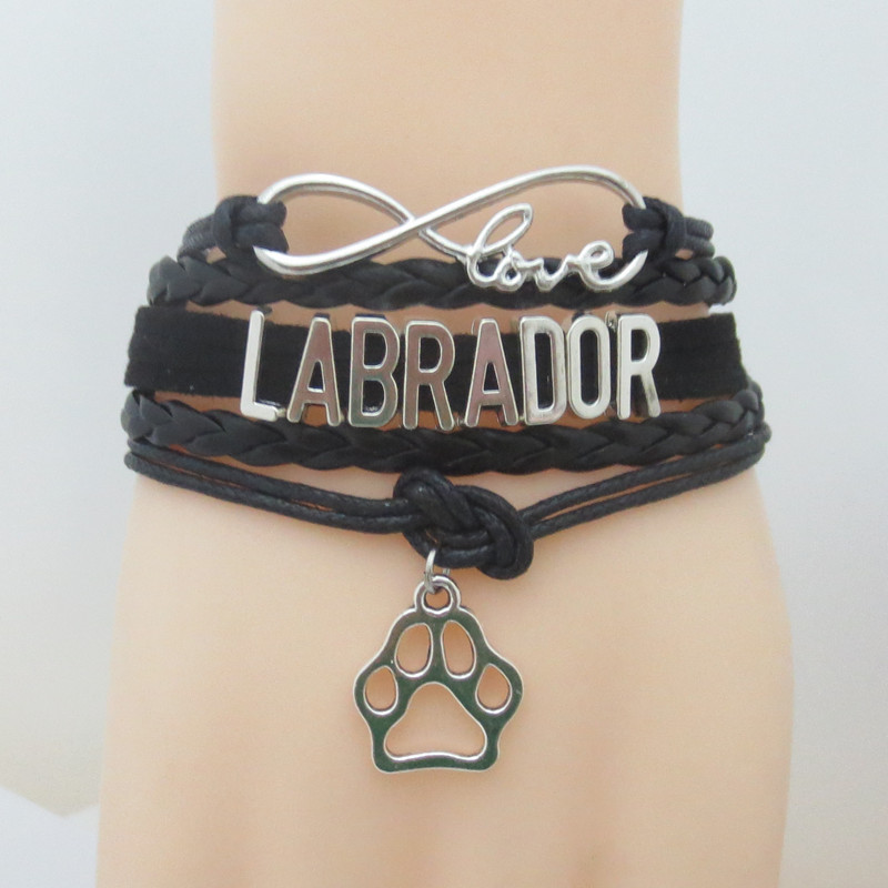 Fashion Infinity Love Labrador Bracelet Dog Pet Paw Charms Wax Braid Suede Knot Bracelets Labrador Jewelry
Fashion Infinity Love Labrador Bracelet Dog Pet Paw Charms Wax Braid Suede Knot Bracelets Labrador Jewelry