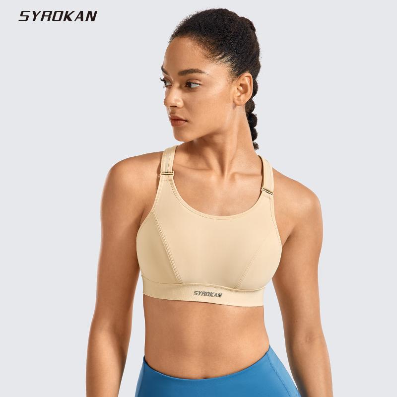 SYROKAN Wirefree High Impact Sports Bras for Women Plus Size Full Support Padded Bras, Beige02
SYROKAN Wirefree High Impact Sports Bras for Women Plus Size Full Support Padded Bras, Beige02