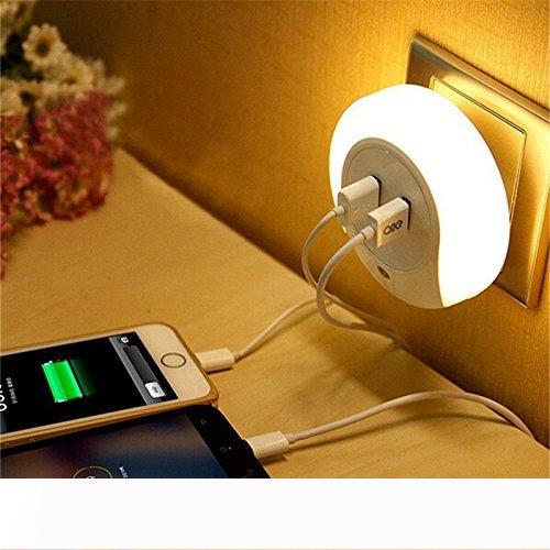 Smart Design LED AC 110 220V Night Light with Light Sensor and Dual USB Wall Plate Charger for Bathrooms Bedroom EU US Plug
Smart Design LED AC 110 220V Night Light with Light Sensor and Dual USB Wall Plate Charger for Bathrooms Bedroom EU US Plug