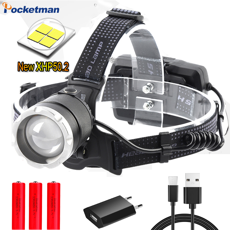 Super Bright 8000lumens USB Rechargeable Led Headlamp XHP50 Most Powerfull Headlight Fishing Camping Zoom Torch 3*18650 battery
Super Bright 8000lumens USB Rechargeable Led Headlamp XHP50 Most Powerfull Headlight Fishing Camping Zoom Torch 3*18650 battery