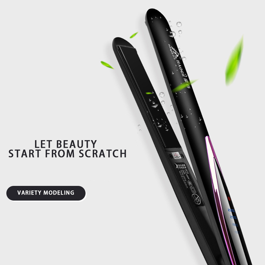 Hair Straughtener Fast Warm-up Flat Iron Negative Ion Ceramic Tourmaline Ionic Hair Straighten Curling iron Corrugation CX200721