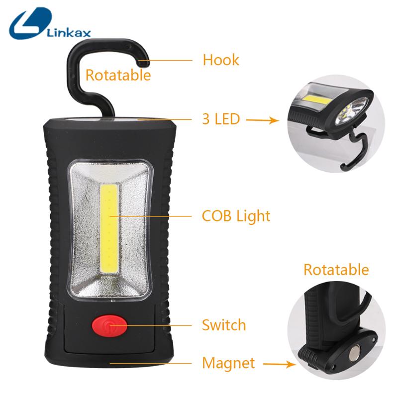 Portable Multifunctional COB+3 LED Stand Torch Outdoor Handy Lamp Work Camp Light Tent Hang Lamp with Magnet Hook
Portable Multifunctional COB+3 LED Stand Torch Outdoor Handy Lamp Work Camp Light Tent Hang Lamp with Magnet Hook