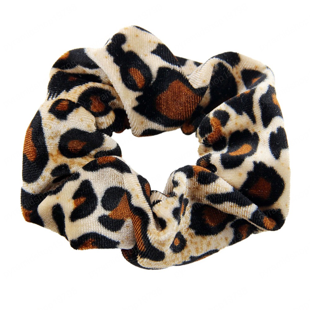 hot Sale Floral Printed Leopard Creative fashion lady Hair Band Scrunchie Elastic Hair Ties Rope Hair Accessories