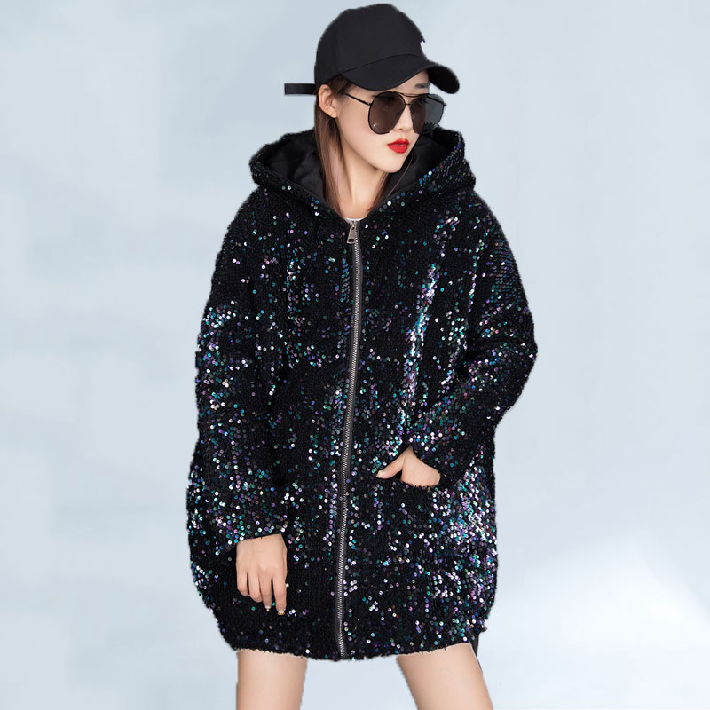 2020 Winter Plus Size Cotton Coat Women Sequins Long-sleeved Parka Jjacket Fashion Hooded Thick Warm Long Coat Streetwear, Multicolor
2020 Winter Plus Size Cotton Coat Women Sequins Long-sleeved Parka Jjacket Fashion Hooded Thick Warm Long Coat Streetwear, Multicolor