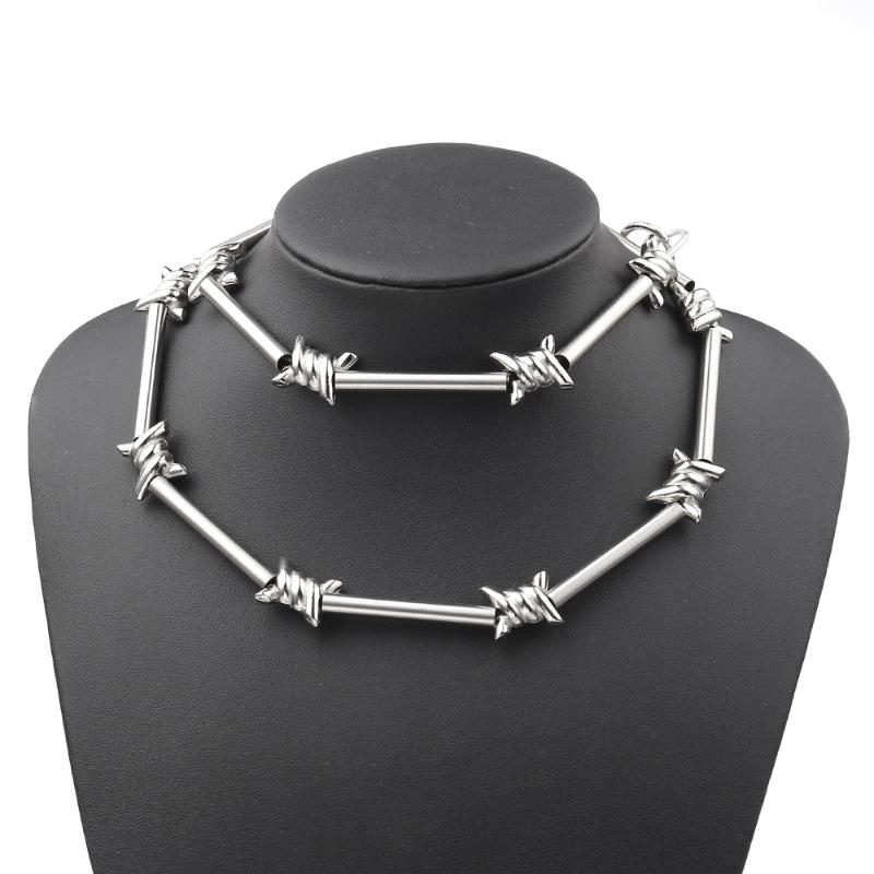 75cm Gothic Necklace Barbed Wire Rock Metal Pants Pallet Chain Jewelry Unisex HipHop Metal Wind Bamboo Gift Accessories Punk
75cm Gothic Necklace Barbed Wire Rock Metal Pants Pallet Chain Jewelry Unisex HipHop Metal Wind Bamboo Gift Accessories Punk