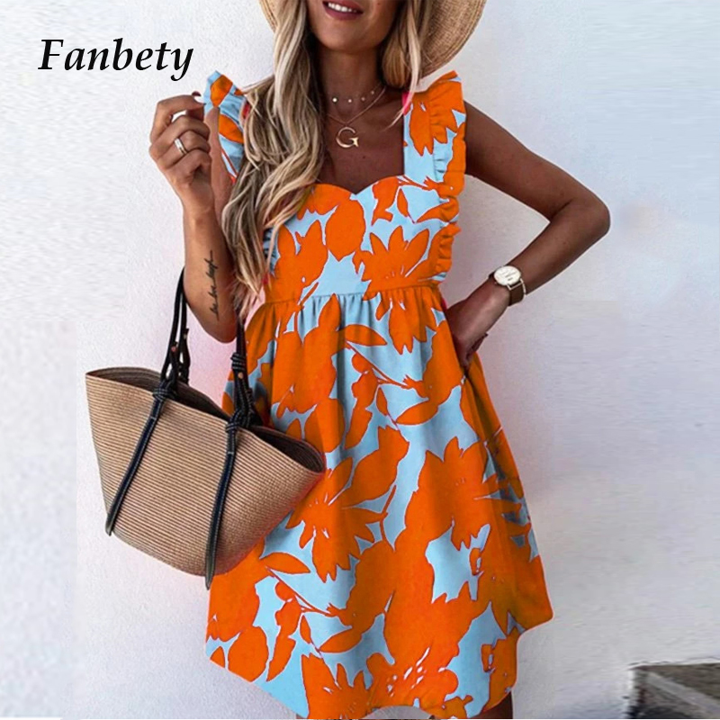 Elegant Butterfly Floral Print Party Dress Women Vintage Square Collar Ruffle Mini Dresses Female Casual Beach Dress Vestido 3XL, Floral orange
Elegant Butterfly Floral Print Party Dress Women Vintage Square Collar Ruffle Mini Dresses Female Casual Beach Dress Vestido 3XL, Floral orange