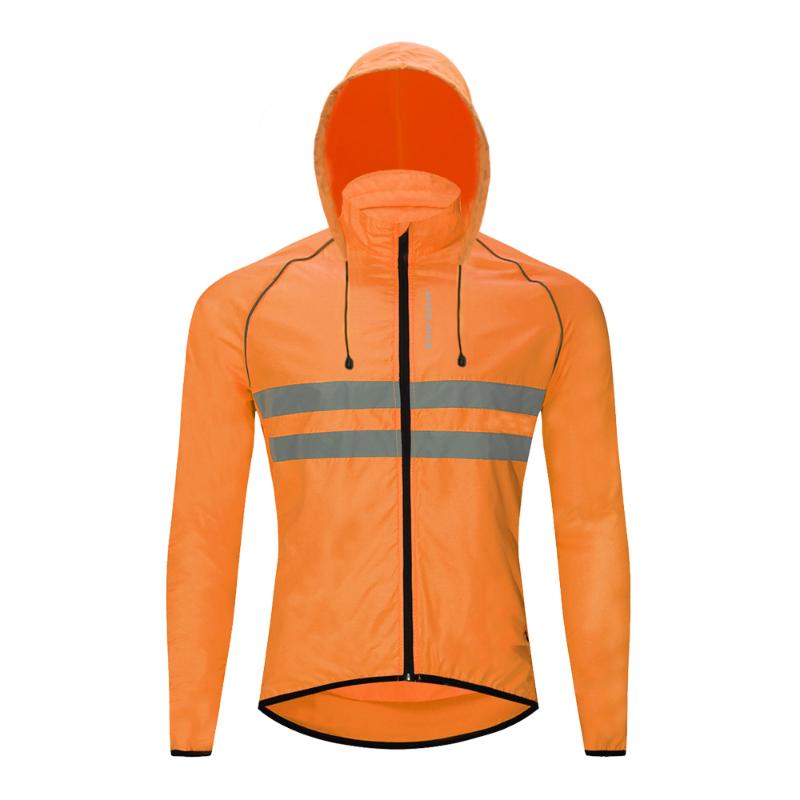 Running Jackets WOSAWE Thin Hooded Caps Reflective Windproof Water Rain Repellent Cycling Windbreaker Coat Bike Sports Jackets1205