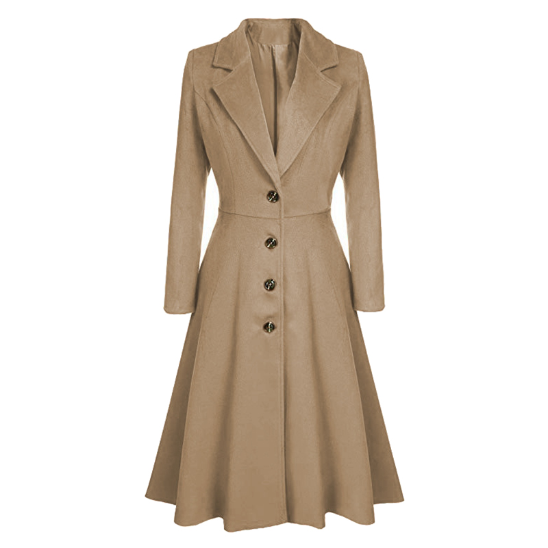 Elegant Long Women's Coat Turn Down Collar Solid Color Coats Female Outerwear, Purple
Elegant Long Women's Coat Turn Down Collar Solid Color Coats Female Outerwear, Purple