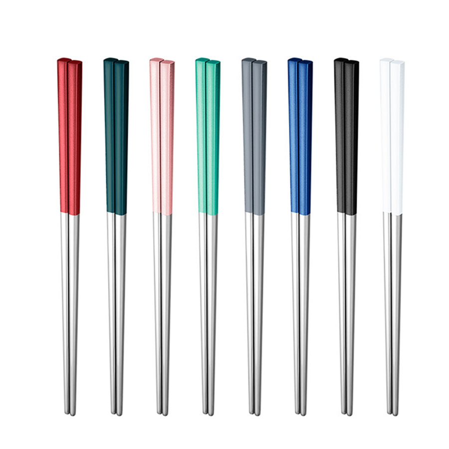 Colorful Reusable Food Sticks 304 Stainless Steel Chopsticks Metal Chop Sticks Used For Rice Sushi Dinnerware JK2007XB
Colorful Reusable Food Sticks 304 Stainless Steel Chopsticks Metal Chop Sticks Used For Rice Sushi Dinnerware JK2007XB
