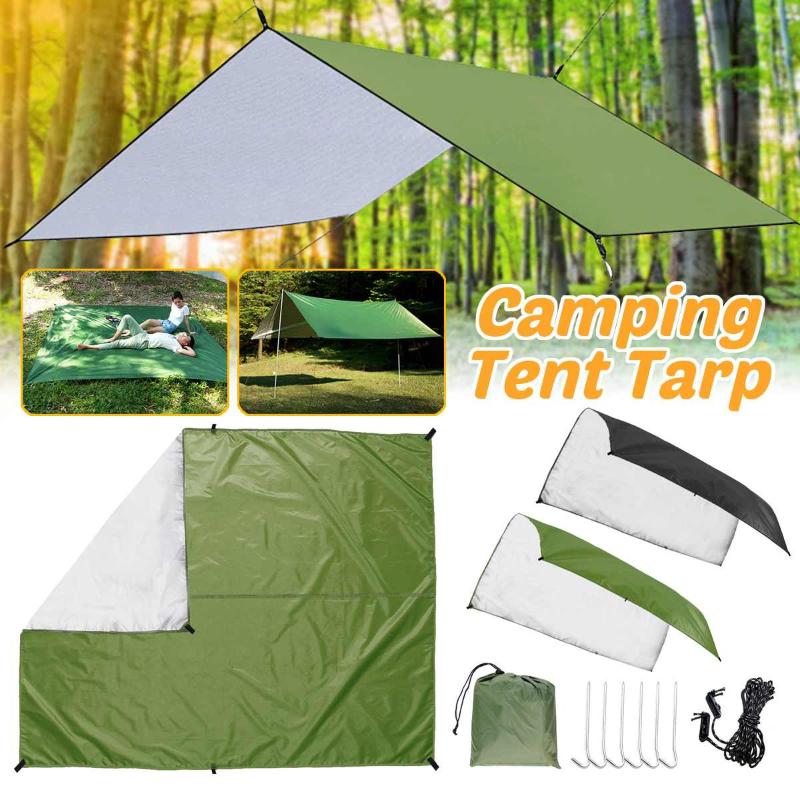 

3x3m Awning Waterproof Tarp Tent Shade Ultralight Garden Canopy Sunshade Outdoor Camping Hammock Rain Beach Sun Shelter
