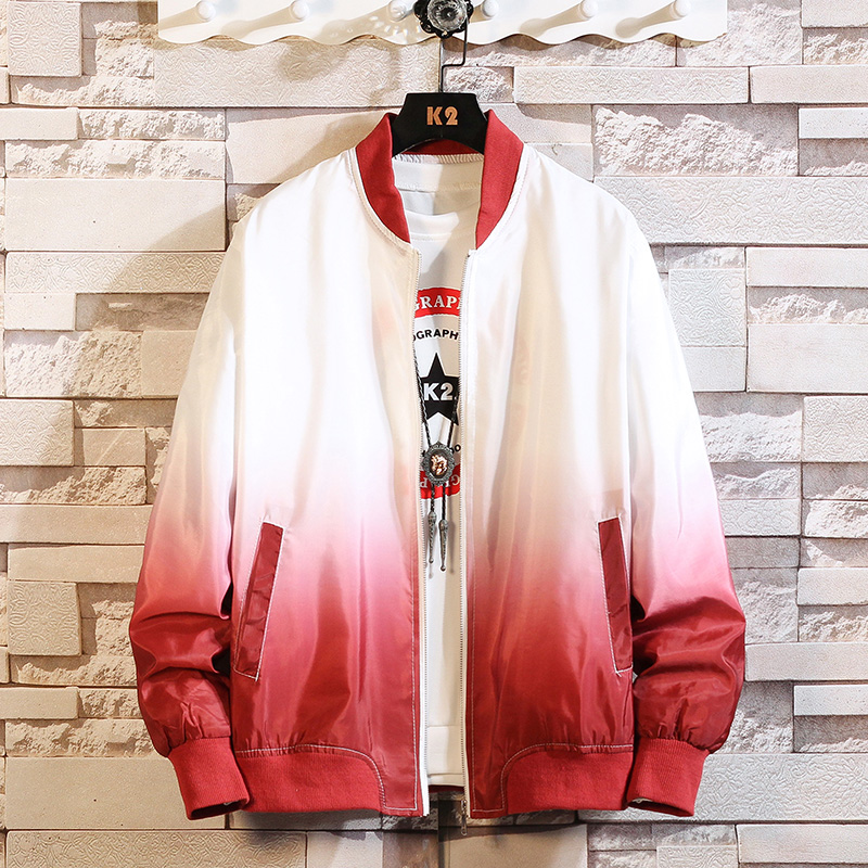 New Men's Gradient Jackets Mens Windbreakers Hip hop Streetwear Autumn White Patchwork Zipper Plus Size Cool Bomber Jacket Men, Black
New Men's Gradient Jackets Mens Windbreakers Hip hop Streetwear Autumn White Patchwork Zipper Plus Size Cool Bomber Jacket Men, Black