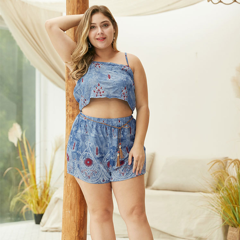 WHZHM Summer Plus Size 3XL 4XL Printed Strap Sets Women Casual Two Pcs Backless Bow Lacing Crop Tops and Shorts Sexy Sets Ladies, Multi
WHZHM Summer Plus Size 3XL 4XL Printed Strap Sets Women Casual Two Pcs Backless Bow Lacing Crop Tops and Shorts Sexy Sets Ladies, Multi