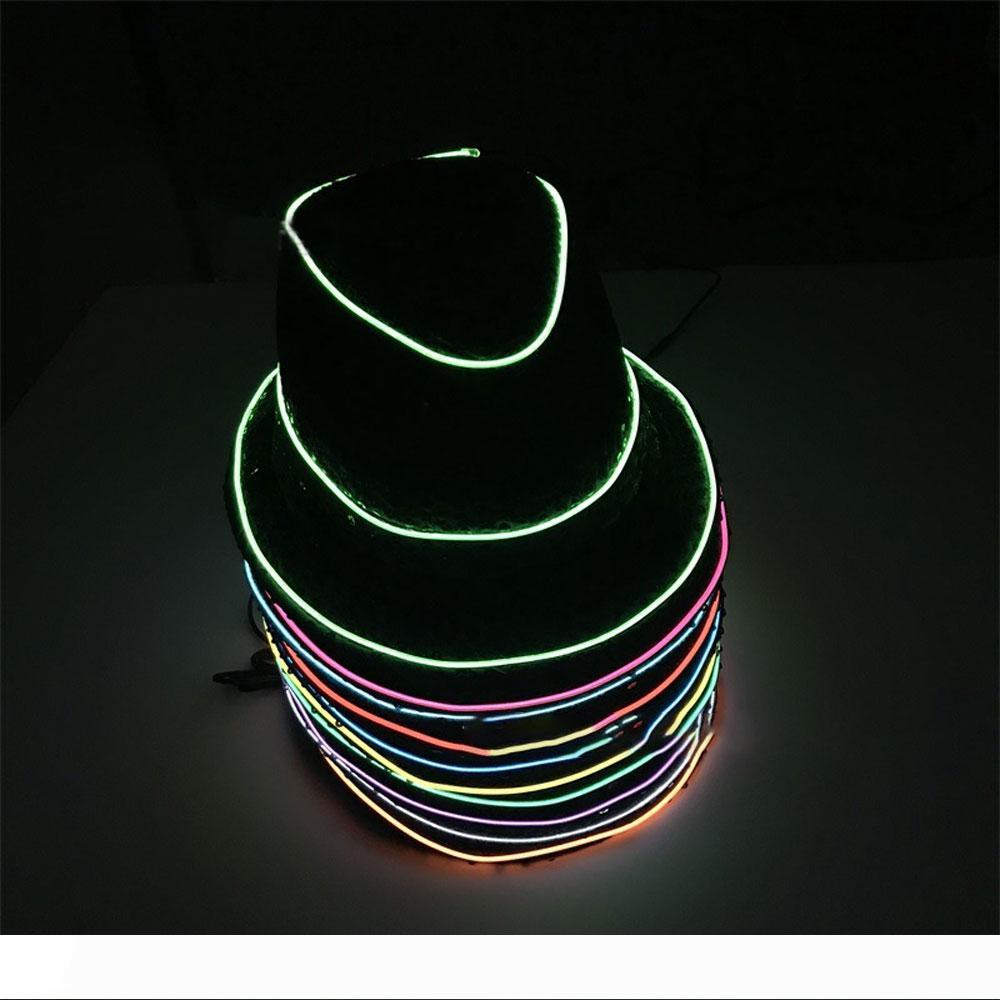 Popular Men's Gift LED Lighting Bright EL Light Line Hat Stage Dress Up Neon Bright Hat Christmas Wedding Party
Popular Men's Gift LED Lighting Bright EL Light Line Hat Stage Dress Up Neon Bright Hat Christmas Wedding Party