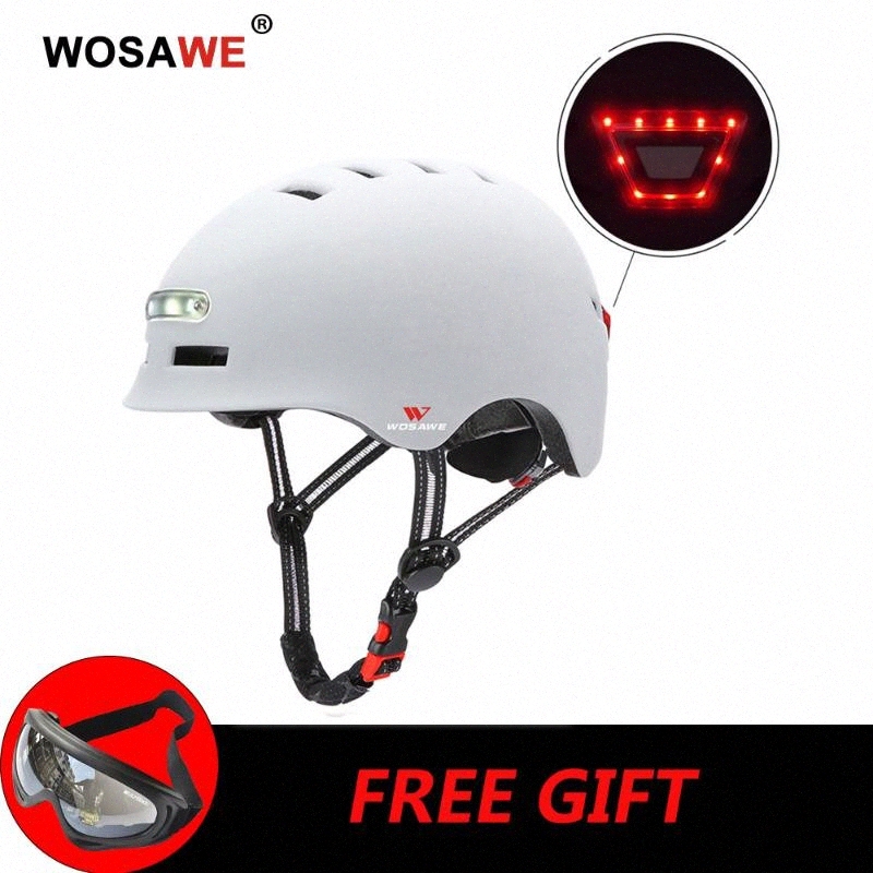 WOSAWE Motorcycle Helmet With Tailligh&Headlight Electric Scooter Helmet Signal Warning USB Rechargeable Safety Bike M WbBr#, White
WOSAWE Motorcycle Helmet With Tailligh&Headlight Electric Scooter Helmet Signal Warning USB Rechargeable Safety Bike M WbBr#, White