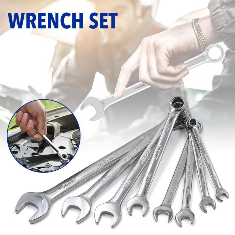 8PCS Combination Wrench Set Double Open End Wrench 5.5-24mm / Dual-use 8-22mm Hand Tools Hardware Auto Repair Tool
8PCS Combination Wrench Set Double Open End Wrench 5.5-24mm / Dual-use 8-22mm Hand Tools Hardware Auto Repair Tool