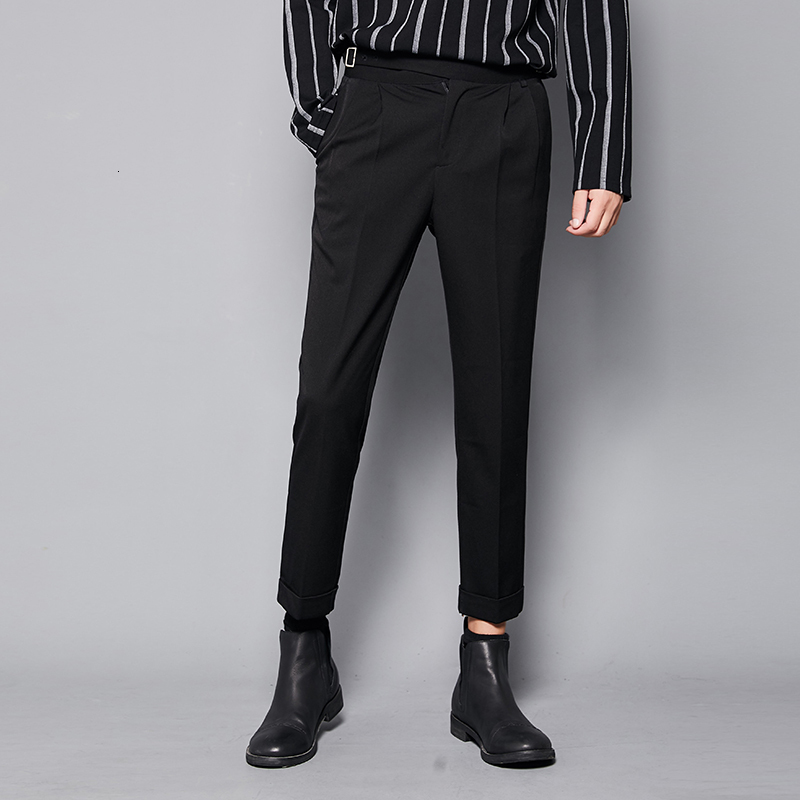 EWQ / 2020 Autumn New Men's Bottoms Tide Fashion Self-cultivation Pencil Pants For Male Trousers Casual suit pants Vintage 0094, Black
EWQ / 2020 Autumn New Men's Bottoms Tide Fashion Self-cultivation Pencil Pants For Male Trousers Casual suit pants Vintage 0094, Black