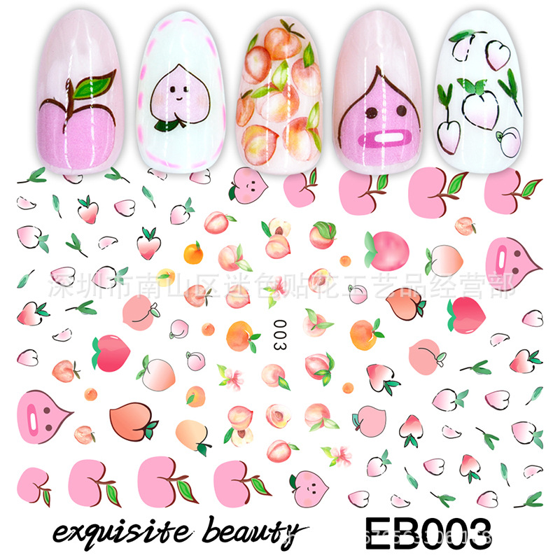 New 3D ultra-thin adhesive strawberry strawberry peach orange watermelon cherry avocado pineapple manicure stickers, 10
New 3D ultra-thin adhesive strawberry strawberry peach orange watermelon cherry avocado pineapple manicure stickers, 10