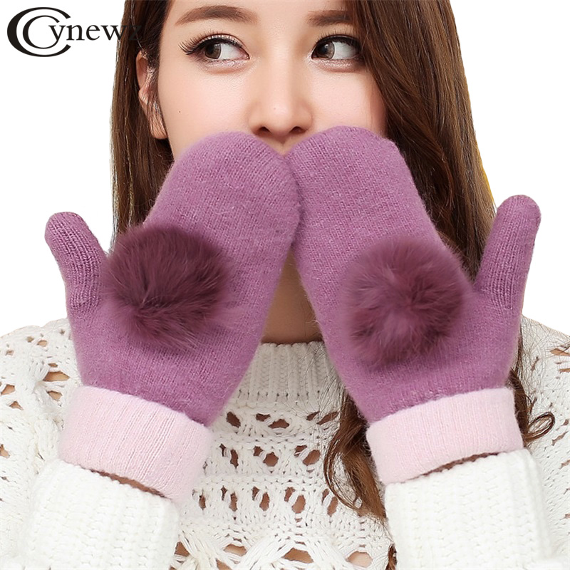 Real Fur Ball Design Womens Knitted Mittens Gloves Winter Autumn Keep Warm Wool Gloves High Quality Fashion Female Glove
Real Fur Ball Design Womens Knitted Mittens Gloves Winter Autumn Keep Warm Wool Gloves High Quality Fashion Female Glove