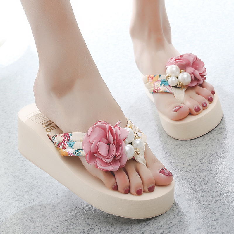 6cmHigh Heel Women's Beach Slippers for Women In Summer with Thick Heeled Sandals Flower Wedge Slippers Womans Shoes Flip Flops, Red
6cmHigh Heel Women's Beach Slippers for Women In Summer with Thick Heeled Sandals Flower Wedge Slippers Womans Shoes Flip Flops, Red