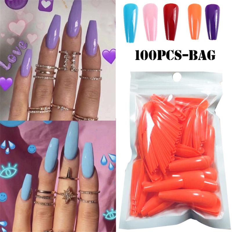 100Pcs/Set Fake Matte Pointed Coffin False Nail Tips Stiletto False Nails Full Cover Pure Candy Color Ballerinas Press On Nail, Blue
100Pcs/Set Fake Matte Pointed Coffin False Nail Tips Stiletto False Nails Full Cover Pure Candy Color Ballerinas Press On Nail, Blue