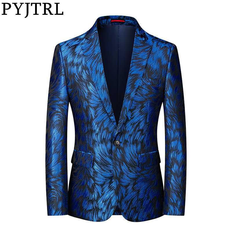 PYJTRL Men Fashion Royal Blue Pink Red Luxury Jacquard Blazer Party Prom Wedding Groom Singers Suit Coat Casual Floral Jacket, Purple
PYJTRL Men Fashion Royal Blue Pink Red Luxury Jacquard Blazer Party Prom Wedding Groom Singers Suit Coat Casual Floral Jacket, Purple