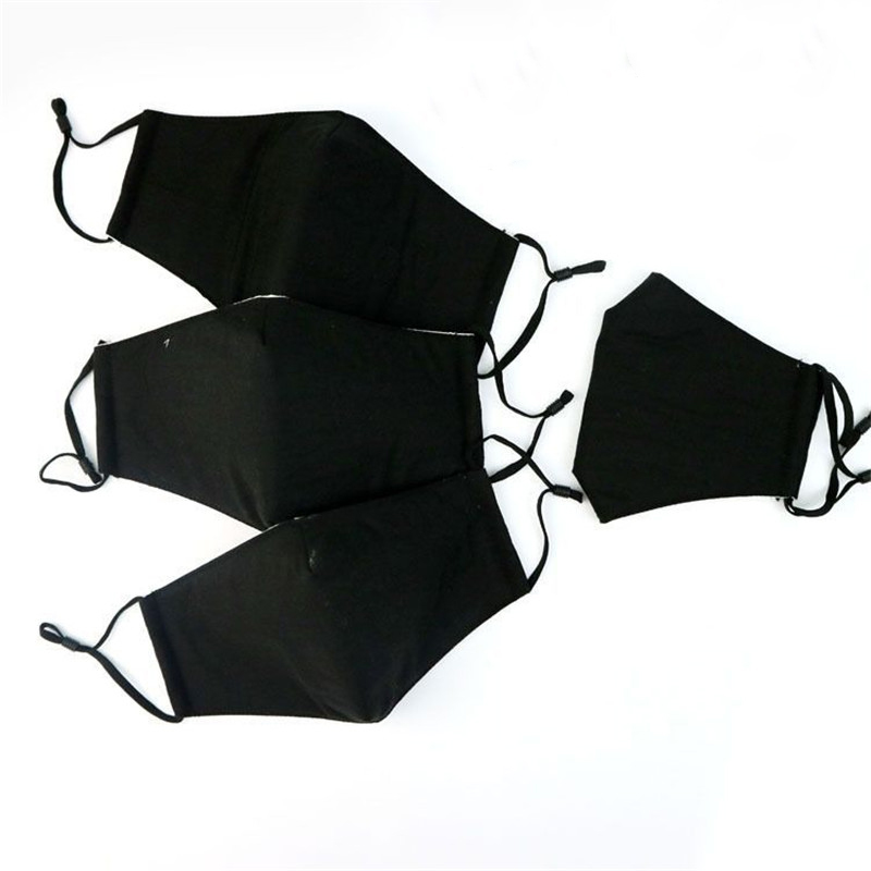 In Stock! Black Fashion Face Mask Summer Breathable Dust-proof Adjustable Cotton Face Mask Washable Reusable Cycling Mask Free Shipping