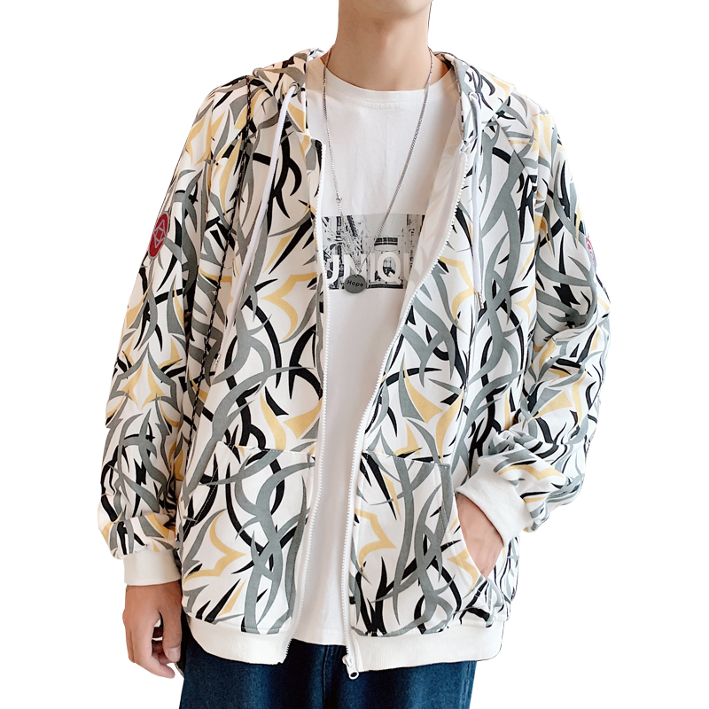 Oversized Cardigan Hoodies Autumn Printed Pattern Sweatshirt Male Street Long Sleeves Zipper Hoodie Casual Loose Hooded Coats, Black
Oversized Cardigan Hoodies Autumn Printed Pattern Sweatshirt Male Street Long Sleeves Zipper Hoodie Casual Loose Hooded Coats, Black