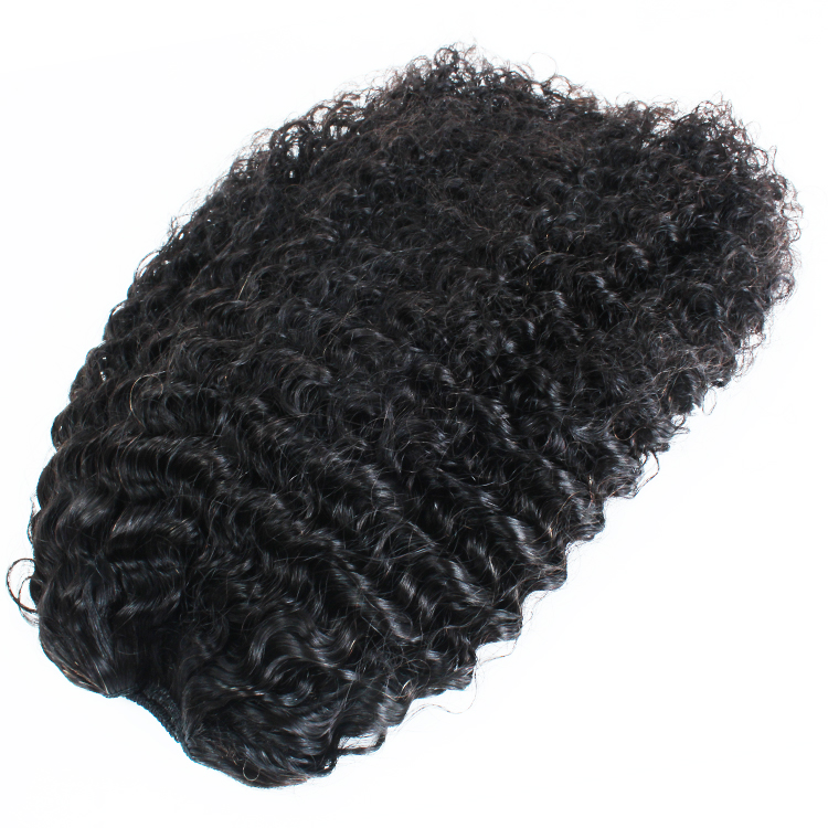 Malaysian hair weave kinky curly ponytail hair extension clip in relaxed prom updo hairstyle for black women 160g