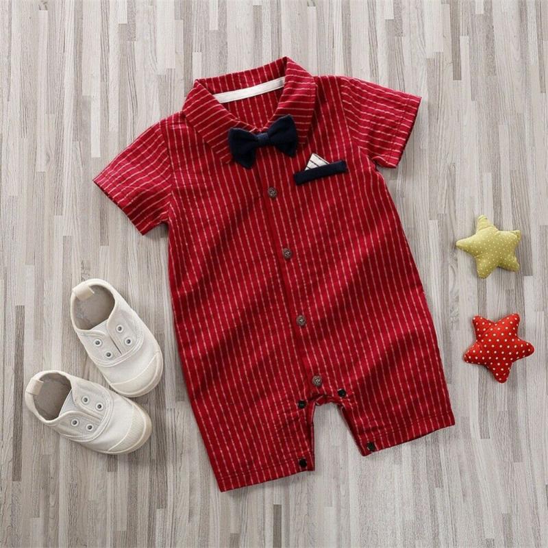 2020 Cute Handsome Newborn Baby Boys Romper One Piece Stripe Jumpsuit Rompers For Infant Little Gentleman Outfits Size 0-18M, Red
2020 Cute Handsome Newborn Baby Boys Romper One Piece Stripe Jumpsuit Rompers For Infant Little Gentleman Outfits Size 0-18M, Red