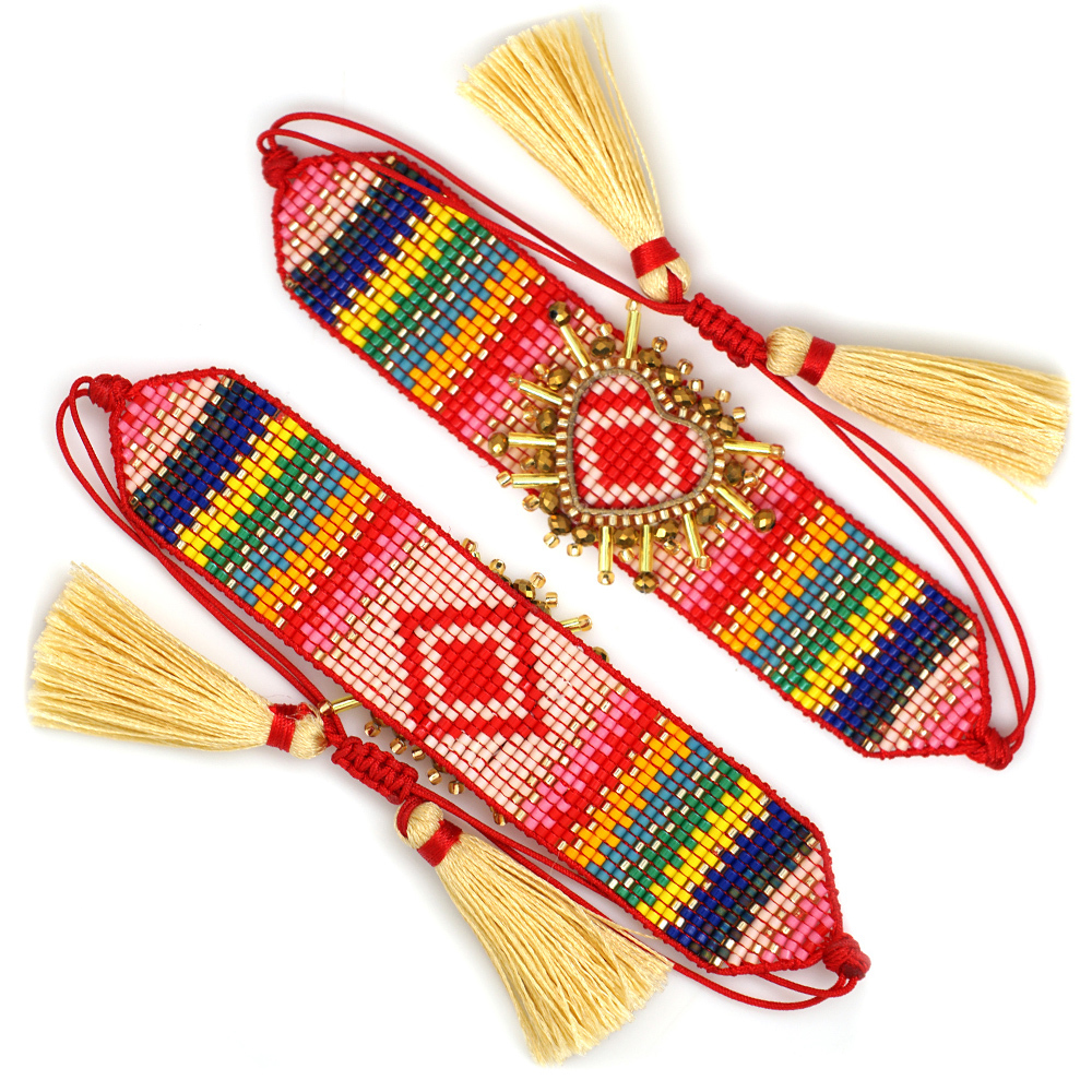 Go2boho MIYUKI 3D Heart Bracelet Bohemian Bracelets Pulseras Mujer Moda 2019 Women Armband Jewelry Boho Chic Handmade Loom Beads CX200730