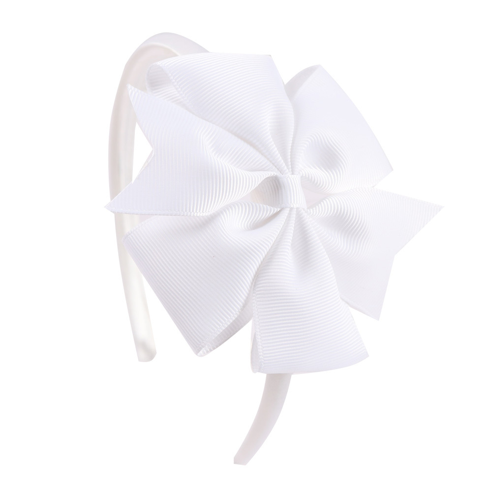 20 Pieces/lot Pinwheel Hairbands For Girls Kids Handmade Plain Hard Satin Headbands With Ribbon Bows Hair Accessories CX200714