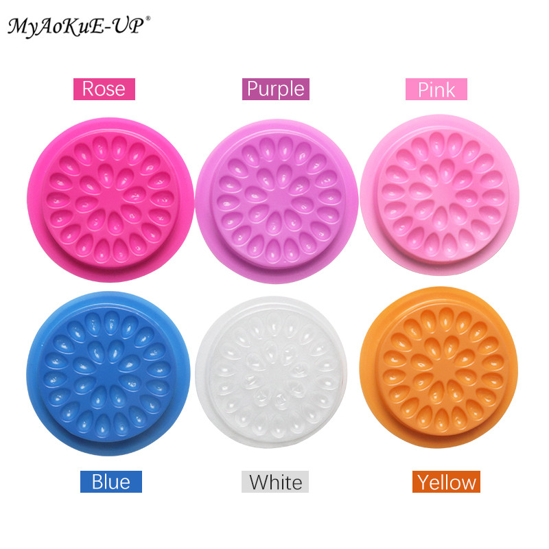 100pcs Colorful Disposable Plastic Flower Eyelash Holder Sticker Glue Adhesive Pallet For Eyelash Extension Makeup Tools
100pcs Colorful Disposable Plastic Flower Eyelash Holder Sticker Glue Adhesive Pallet For Eyelash Extension Makeup Tools