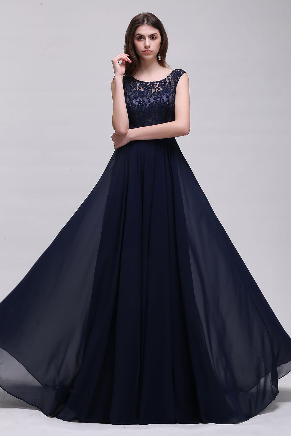 US Warehouse Plus Size Lace Chiffon Evening Dresses 2020 Charming Short Sleeve A Line Prom Party Dresses Boutique Occasion Dresses CPS522