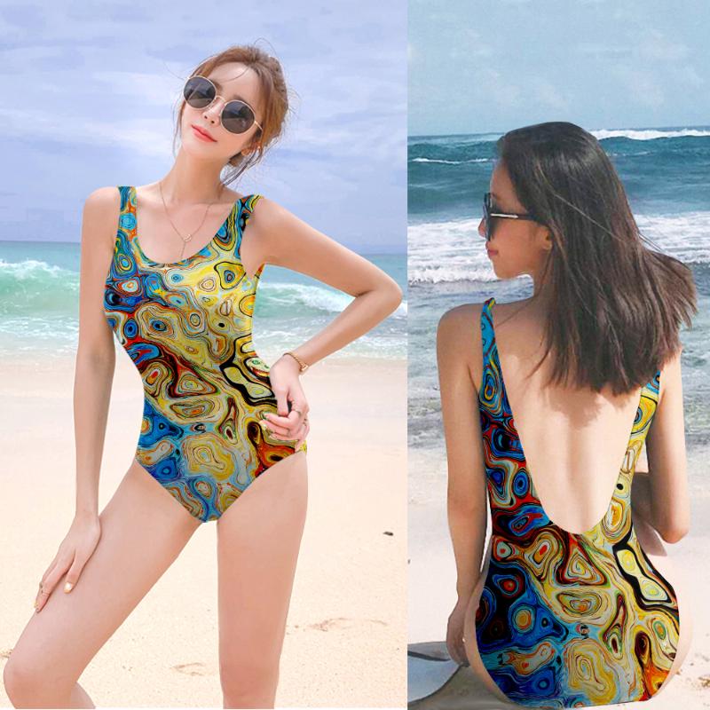 Sexy Halter V-shaped Backless One-piece Swimsuit Summer New Color Graffiti Pattern Summer Beach Casual Swimsuit Fashion Print, V09594
Sexy Halter V-shaped Backless One-piece Swimsuit Summer New Color Graffiti Pattern Summer Beach Casual Swimsuit Fashion Print, V09594