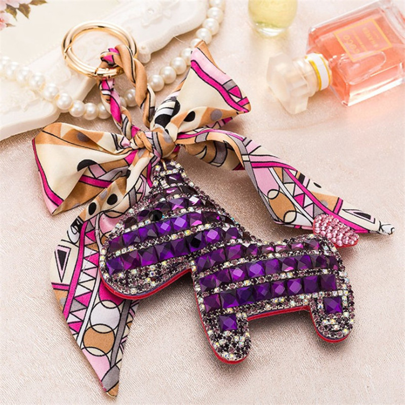Creative Crystal Rhinestone Leather Horse Key Chain Ring Animal Keychains Fashion Silk Scarves Keyrings Car Pendant Bag Charm
Creative Crystal Rhinestone Leather Horse Key Chain Ring Animal Keychains Fashion Silk Scarves Keyrings Car Pendant Bag Charm
