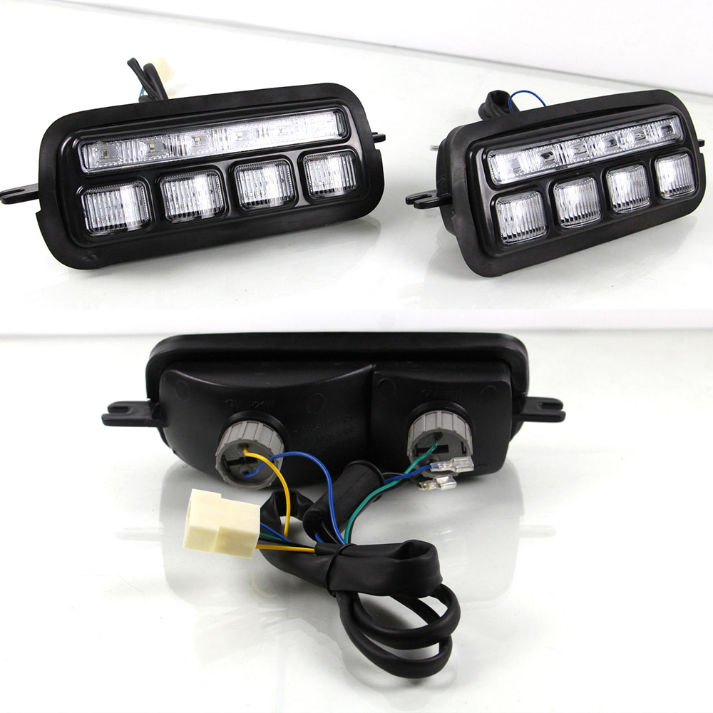 2PCS for Lada Niva 4x4 1995-2019 with Running Turn Signal Light Lamp DRL Accessories LED Daytime Running Lights