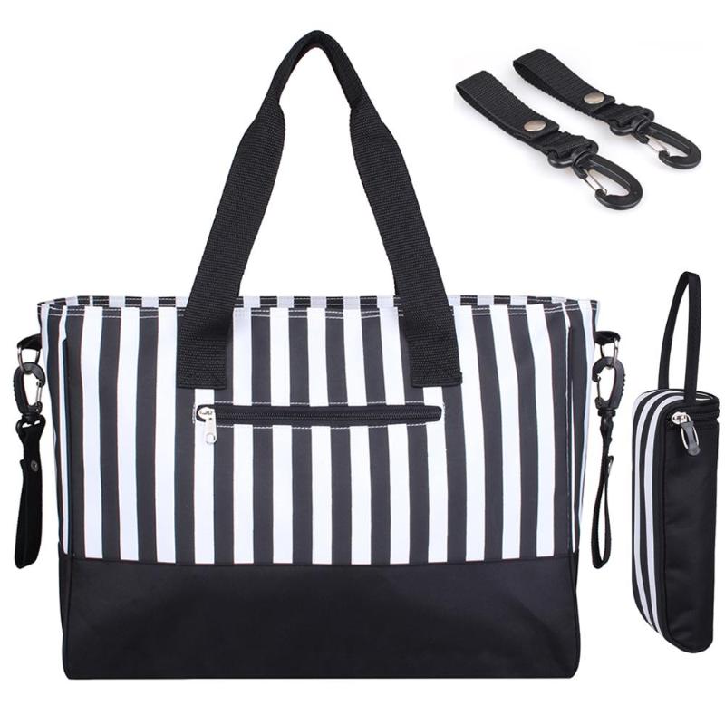 One-shoulder hand carry striped baby diaper bag mother mommy changing nappy bag maternity bags for mom travel, Black
One-shoulder hand carry striped baby diaper bag mother mommy changing nappy bag maternity bags for mom travel, Black