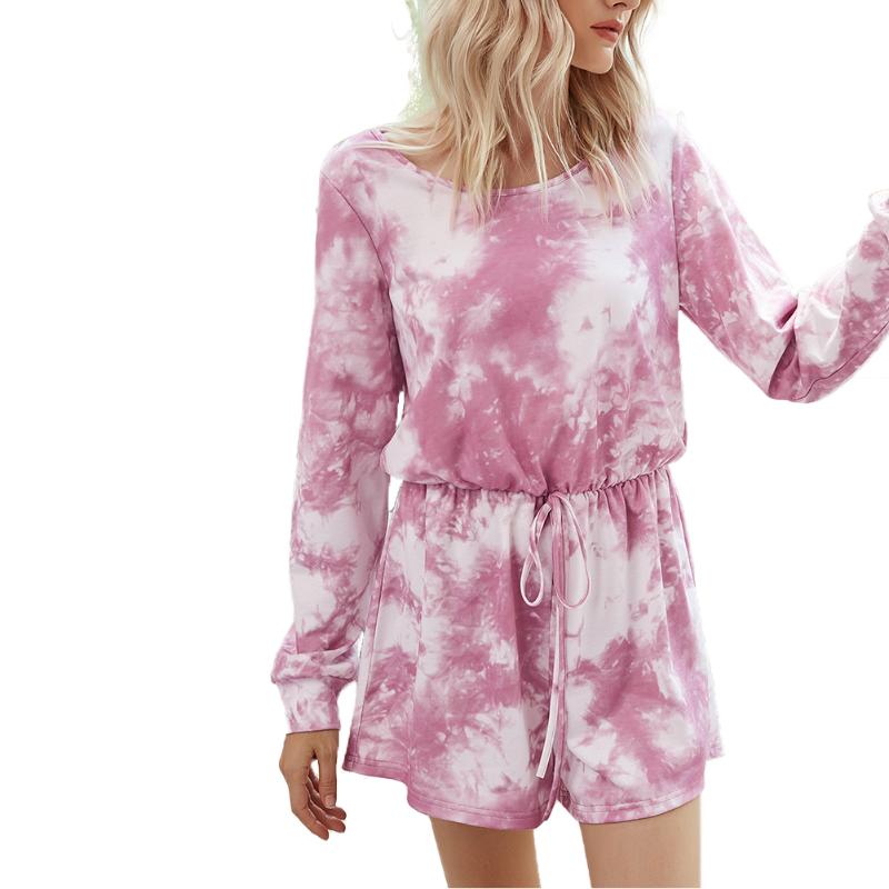Women' Playsuit with Belt Daliy Casual Tie Dye Print Short Sleeve Soft Fabric Round Neck Elastic Playsuit Sleepwear Hot Sale
Women' Playsuit with Belt Daliy Casual Tie Dye Print Short Sleeve Soft Fabric Round Neck Elastic Playsuit Sleepwear Hot Sale