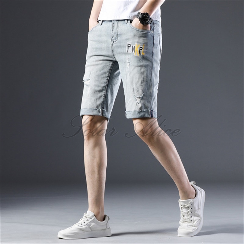 Free shipping 2020 men's summer new mid-waist straight denim shorts stretch print ripped light blue Knee Length Denim Shorts
Free shipping 2020 men's summer new mid-waist straight denim shorts stretch print ripped light blue Knee Length Denim Shorts