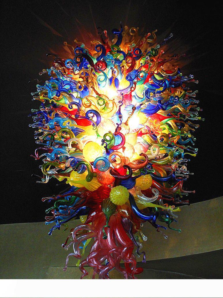 Fantastic Large Colorful Lamps LED Pendant Lamps European Style Hanging Hand Blown Chandelier Lighting Ground Floor Decor Chandeliers
Fantastic Large Colorful Lamps LED Pendant Lamps European Style Hanging Hand Blown Chandelier Lighting Ground Floor Decor Chandeliers