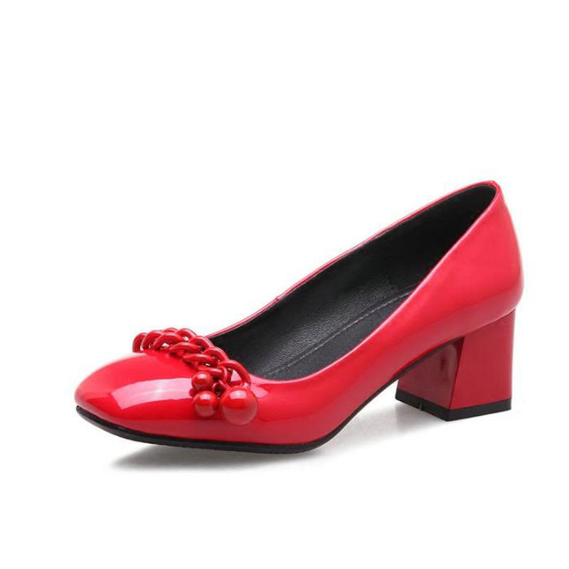 Red Wedding Shoes 2020 Square Toe High Heel Patent Leather Single Shoes Women high heels Shallow Mouth Women Work Big Size, Black
Red Wedding Shoes 2020 Square Toe High Heel Patent Leather Single Shoes Women high heels Shallow Mouth Women Work Big Size, Black