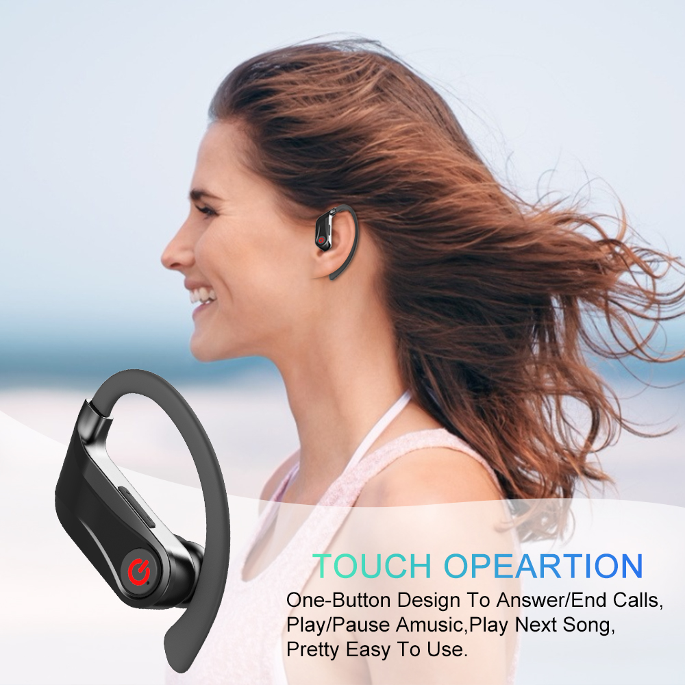 Power HBQ PRO TWS wireless earphones Bluetooth 50 earburds Stereo Sport headphones 950mah case Waterproof ear hook Headsets Q62530