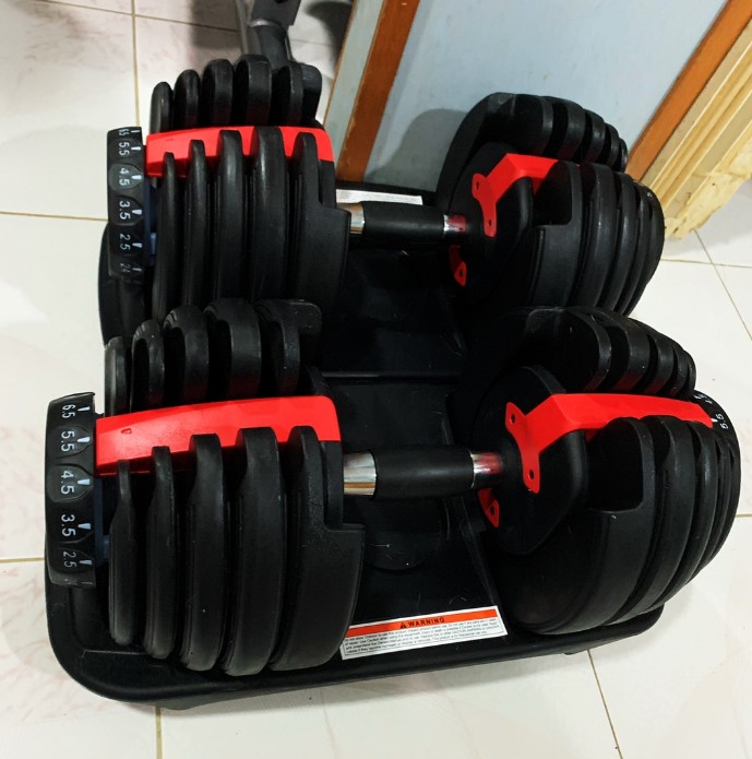 Adjustable Dumbbell 2.5-24Kg Fitness Workouts Dumbbells Weights Build Your Musc…