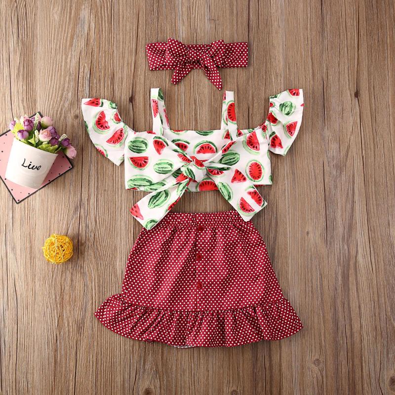 Pudcoco Toddler Baby Gril Clothes Watermelon Print Off Shoulder Strap Bowknot Crop Tops Polka Dot Mini Skirt Headband 3Pcs Set, Multi
Pudcoco Toddler Baby Gril Clothes Watermelon Print Off Shoulder Strap Bowknot Crop Tops Polka Dot Mini Skirt Headband 3Pcs Set, Multi