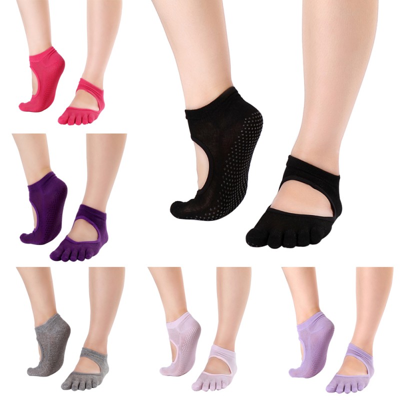 1Pair Yoga Socks Anti-slip Five Fingers Backless Silicone Non-slip 5 Toe Socks Ballet Gym Fitness Sports Cotton Dance, Black
1Pair Yoga Socks Anti-slip Five Fingers Backless Silicone Non-slip 5 Toe Socks Ballet Gym Fitness Sports Cotton Dance, Black