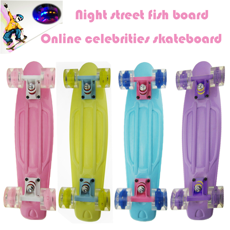 PU Flash Wheels Mini Cruiser Skateboard Kids Children Adults Non-slip Fish Board Scooters Penny Retro Printed Skate Board 22*6in, Light yellow
PU Flash Wheels Mini Cruiser Skateboard Kids Children Adults Non-slip Fish Board Scooters Penny Retro Printed Skate Board 22*6in, Light yellow