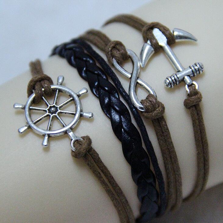 DHL epacket Friendship multilayer braided bracelet bracelet Men and women jewelry wholesale DJFB150 Charm Bracelets jewelry