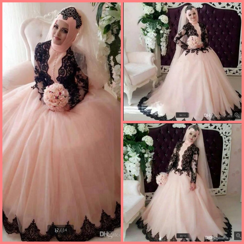 2020 new arrival light pink ball gown prom dresses muslim long sleeve black lace elegant party dresses high neck modest women prom gowns, Daffodil
2020 new arrival light pink ball gown prom dresses muslim long sleeve black lace elegant party dresses high neck modest women prom gowns, Daffodil