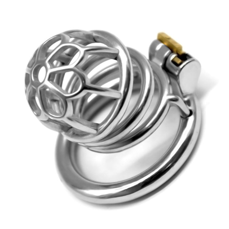 2020 New Style Stainless Steel Hollow Chasity Devices Round Cockrings Super Long Cock Cage Penis Cage Sex Toys for Men G264C T200727