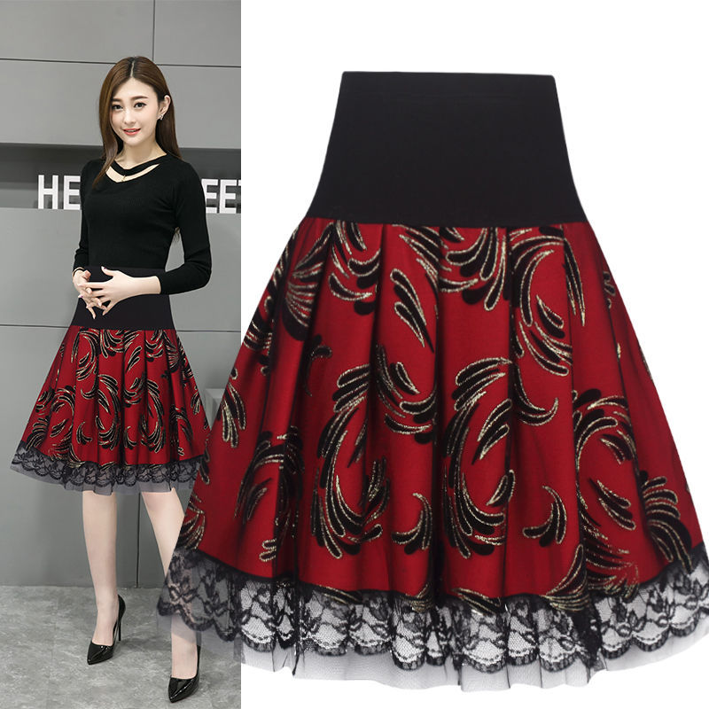 New Midi Skirt Ball Gown Pleated Skirt Plus Size High Waist Slim Fit Puff Skirts A-Line Floral Jacquard Mesh Lace Skirts, Red
New Midi Skirt Ball Gown Pleated Skirt Plus Size High Waist Slim Fit Puff Skirts A-Line Floral Jacquard Mesh Lace Skirts, Red